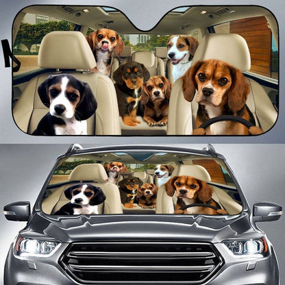 Beaglier Car All Over Printed 3D Sun Shade