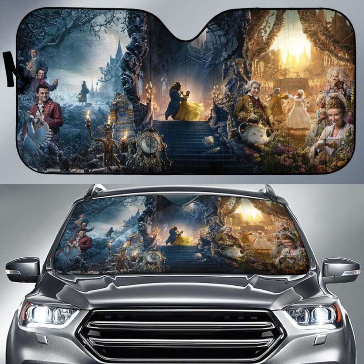 Beauty And The Beast Car Auto Sun Shades 1 Universal Fit 051312