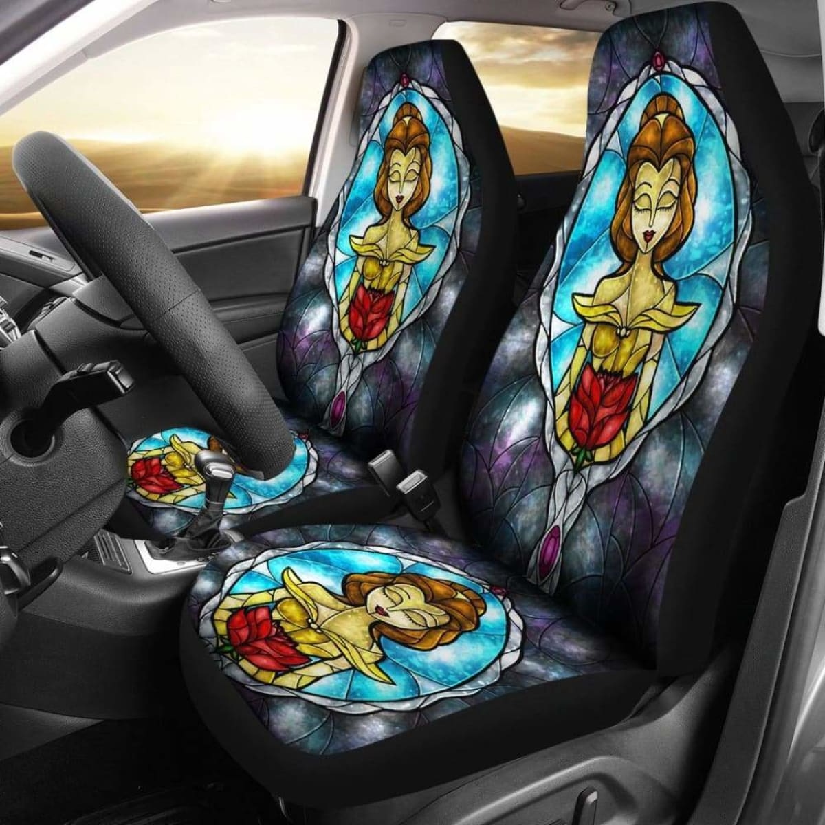 Beauty And The Beast 2018 Car Seat Covers 2 Universal Fit