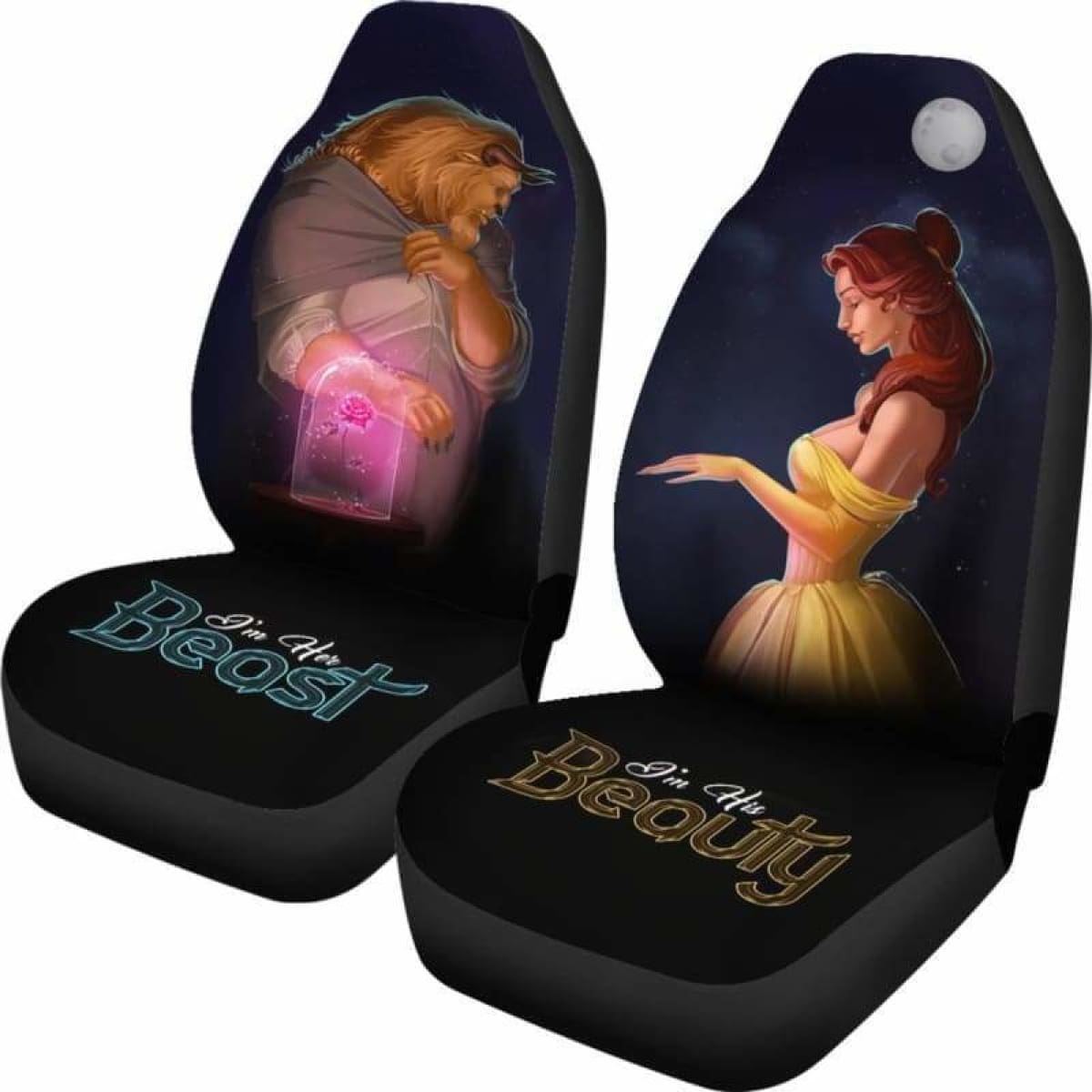 Beauty And The Beast Car Seat Covers Universal Fit 051312