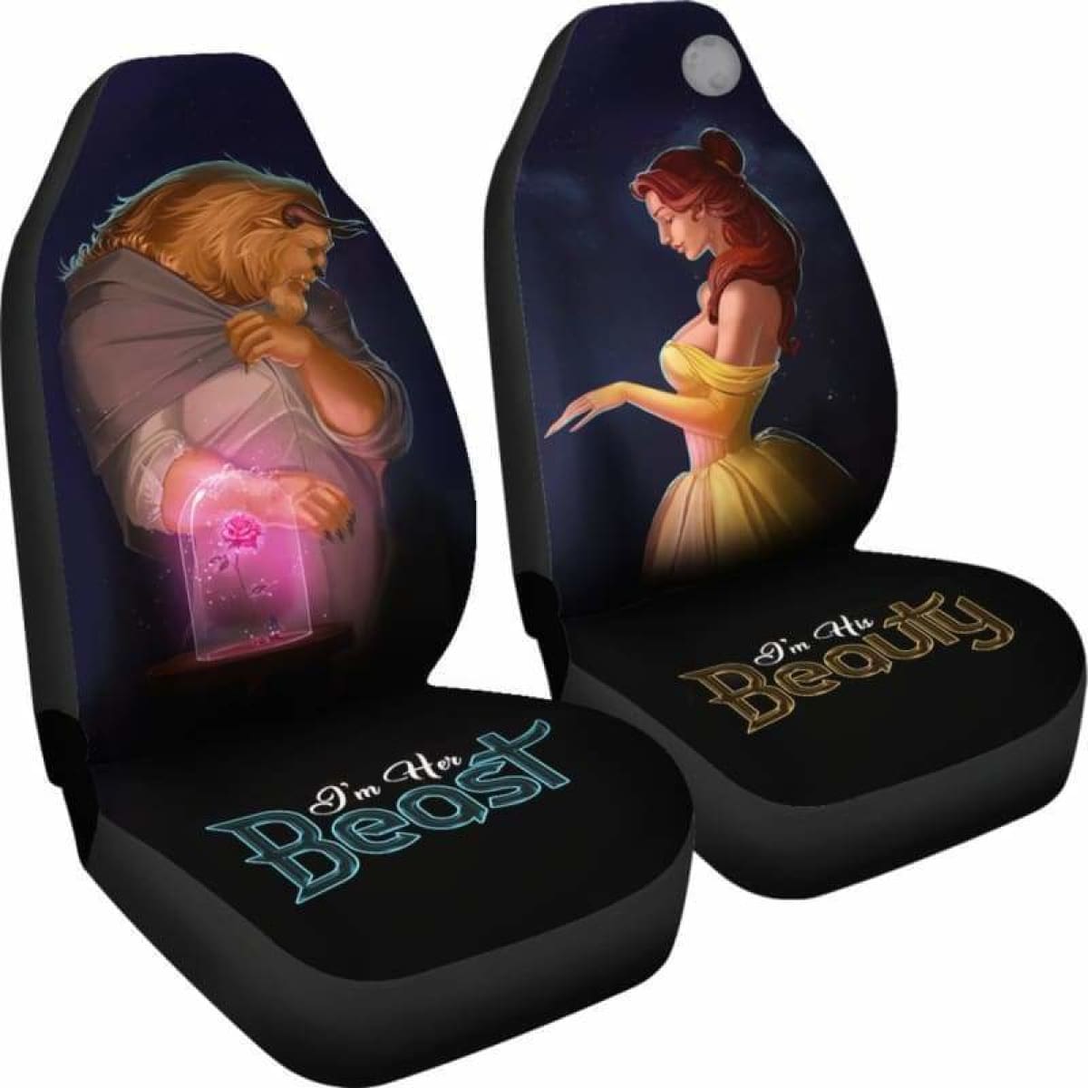 Beauty And The Beast Car Seat Covers Universal Fit 051312