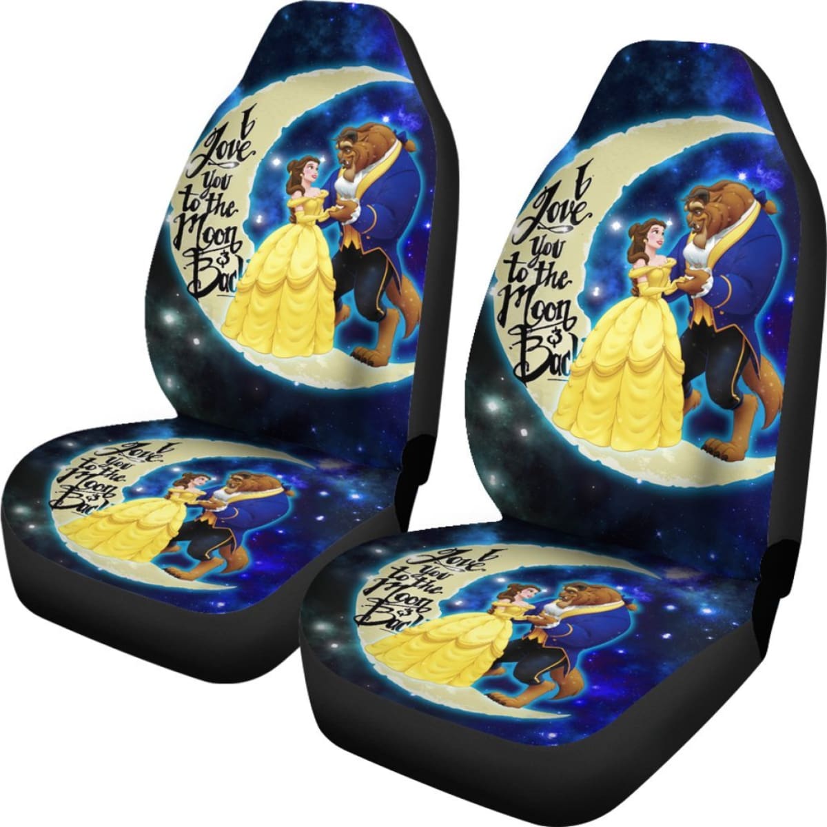 Beauty and The Beast Art Car Seat Covers Cartoon Fan Gift H041420 Universal Fit 084218