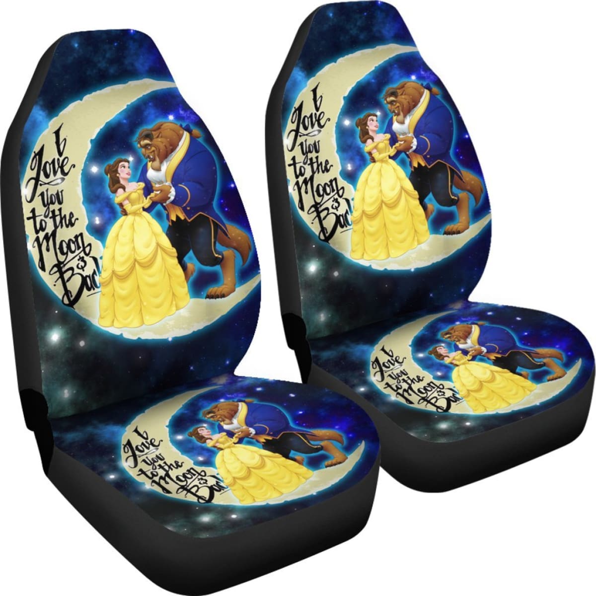 Beauty and The Beast Art Car Seat Covers Cartoon Fan Gift H041420 Universal Fit 084218