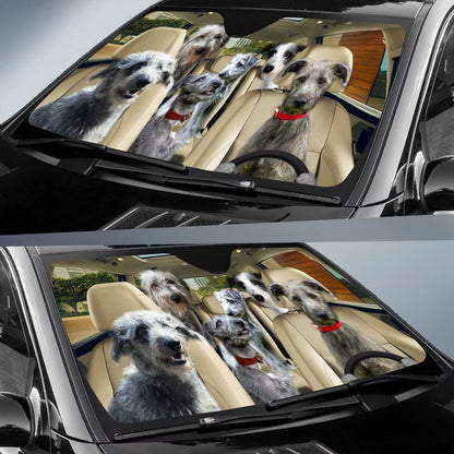 Bedlington Whippet Car All Over Printed 3D Sun Shade