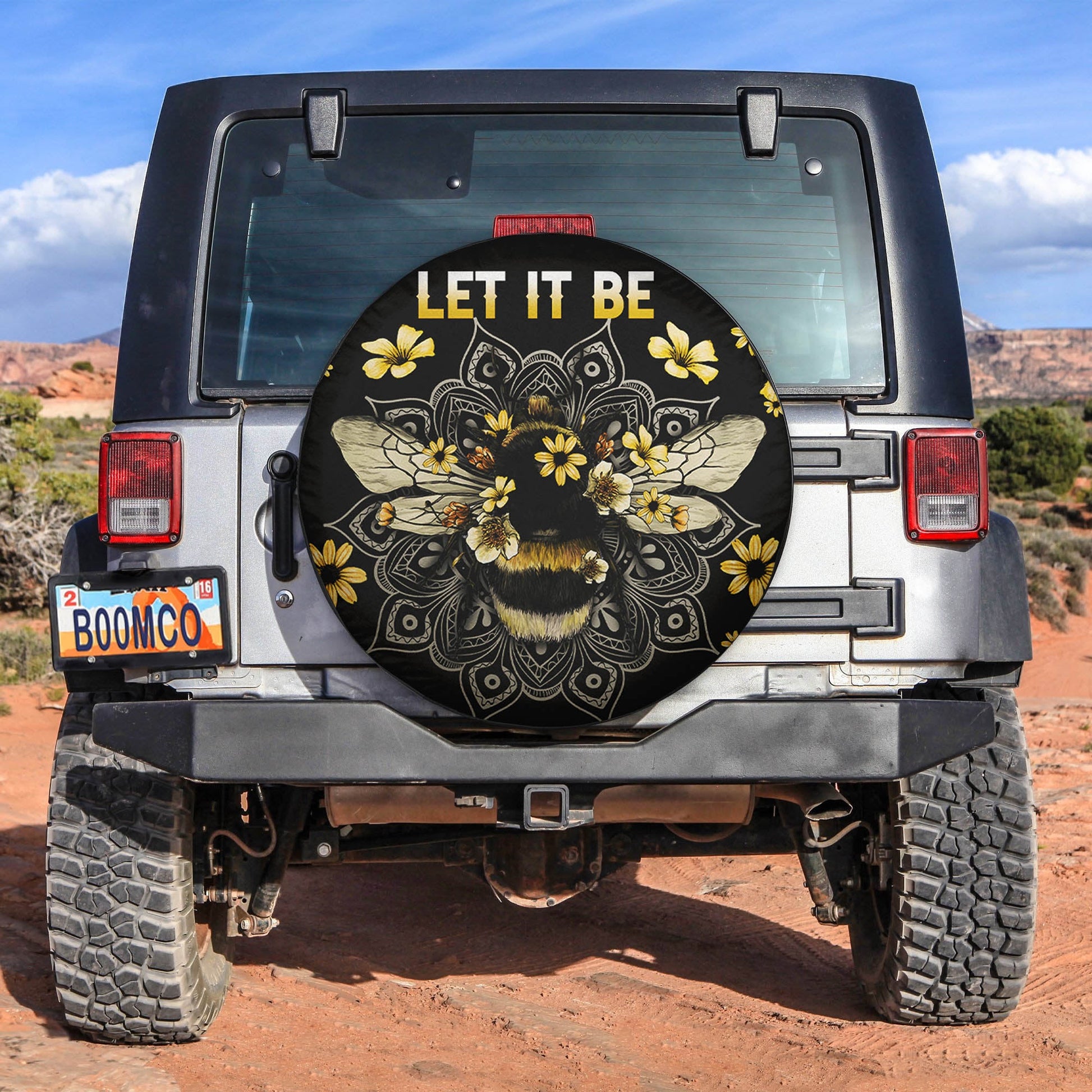 Bee Let It Be Cute Funny Spare Tire Cover