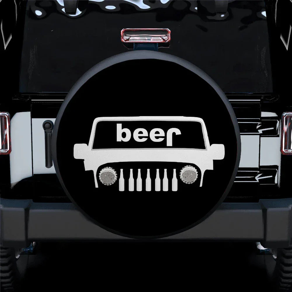 Beer Jeep Car Leather Spare Tire Cover - PersonalizedFury