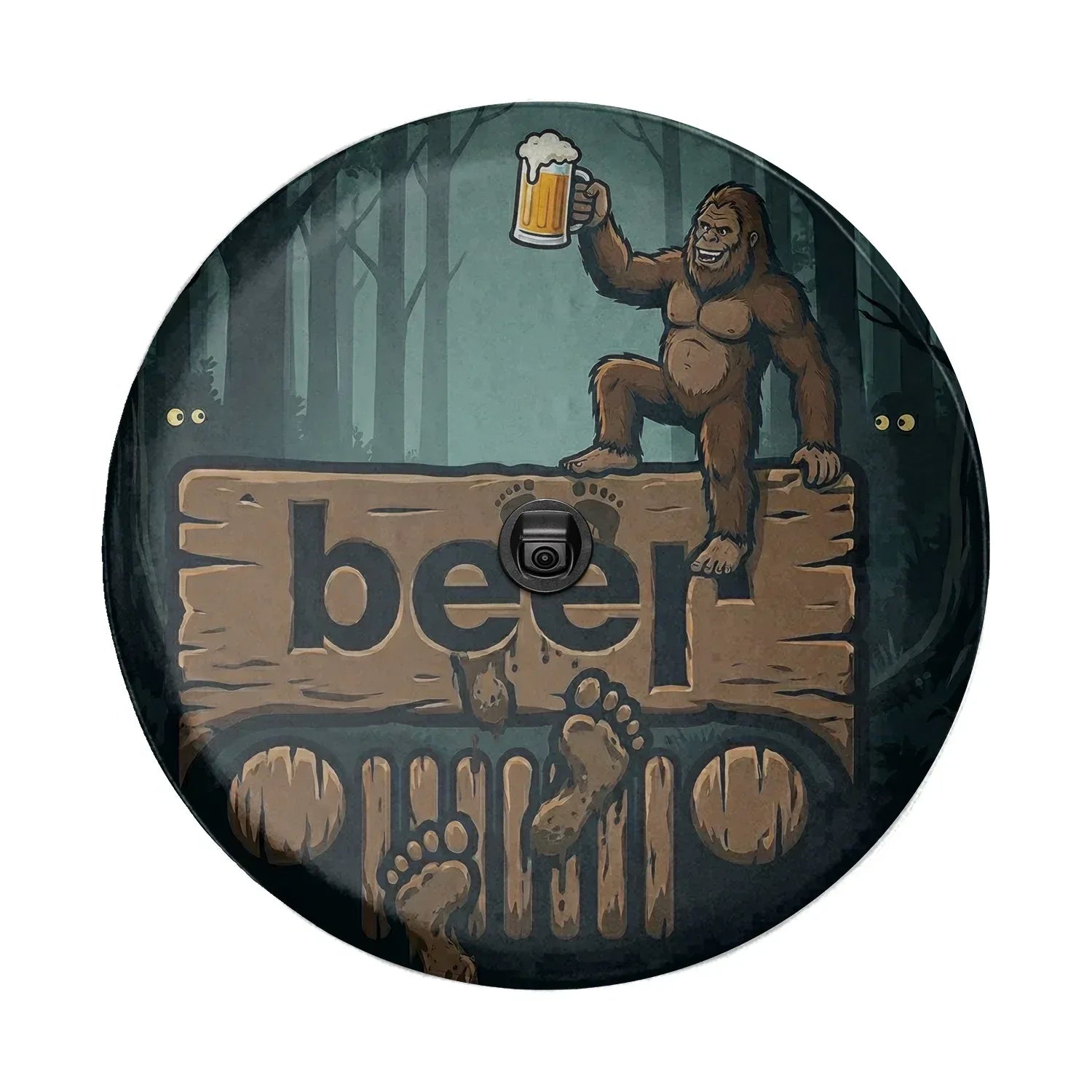 Beer Bigfoot Jeep Spare Tire Cover - Funny Jeep Accessories - PersonalizedFury