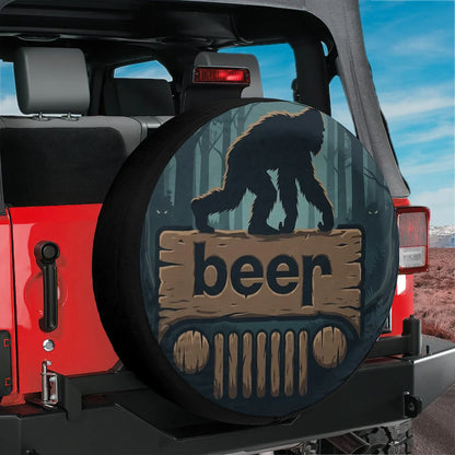 Bigfoot Jeep Spare Tire Cover - Funny Beer Jeep Accessories - PersonalizedFury