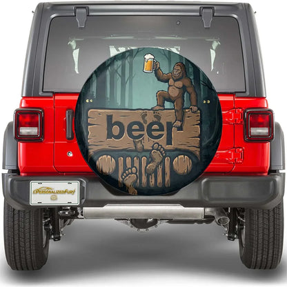 Beer Bigfoot Jeep Spare Tire Cover - Funny Jeep Accessories - PersonalizedFury