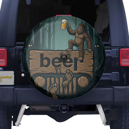 Beer Bigfoot Jeep Spare Tire Cover - Funny Jeep Accessories - PersonalizedFury
