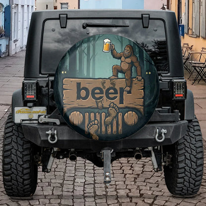 Beer Bigfoot Jeep Spare Tire Cover - Funny Jeep Accessories - PersonalizedFury