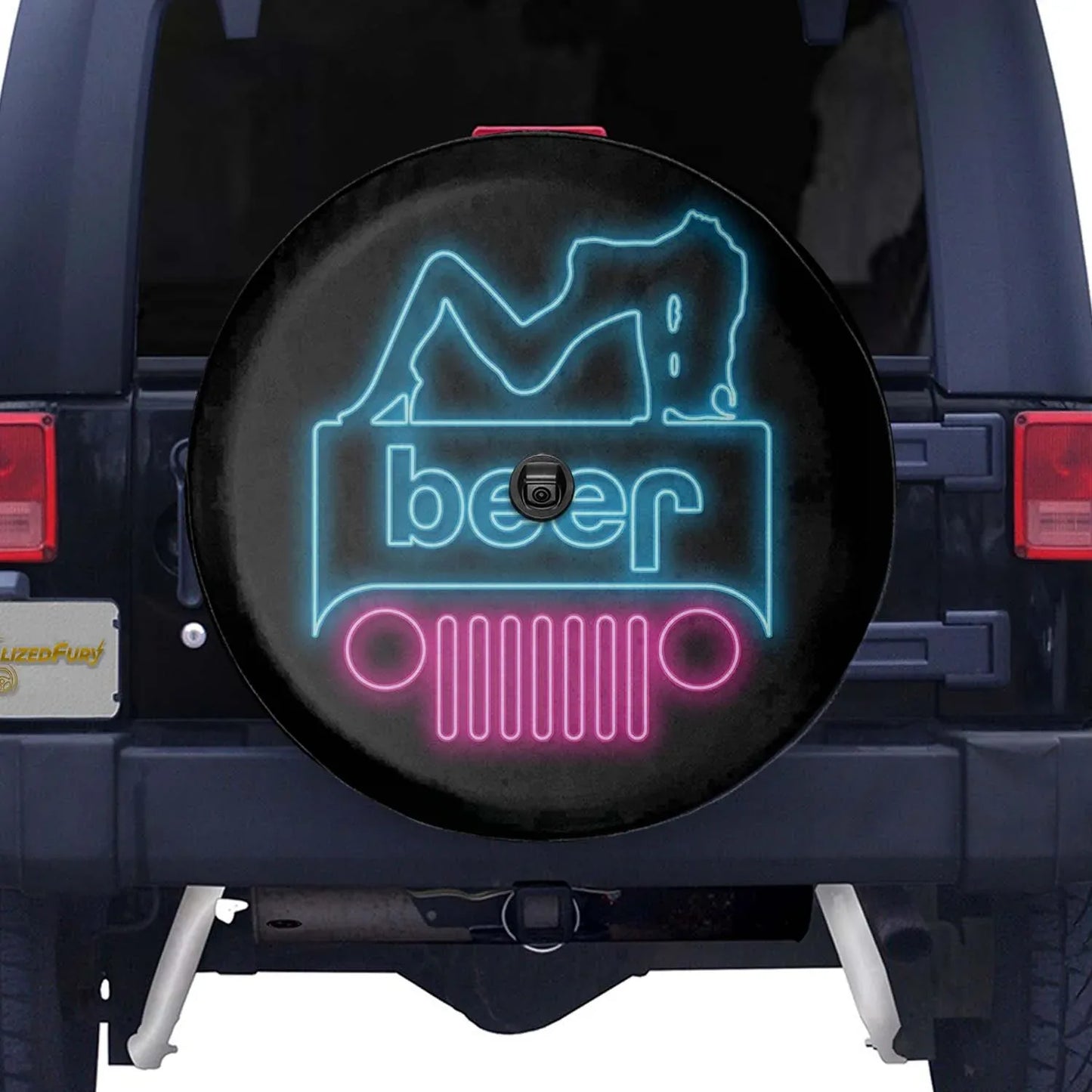Jeep Beer Spare Tire Cover – Camping & Cold Beer Theme - PersonalizedFury