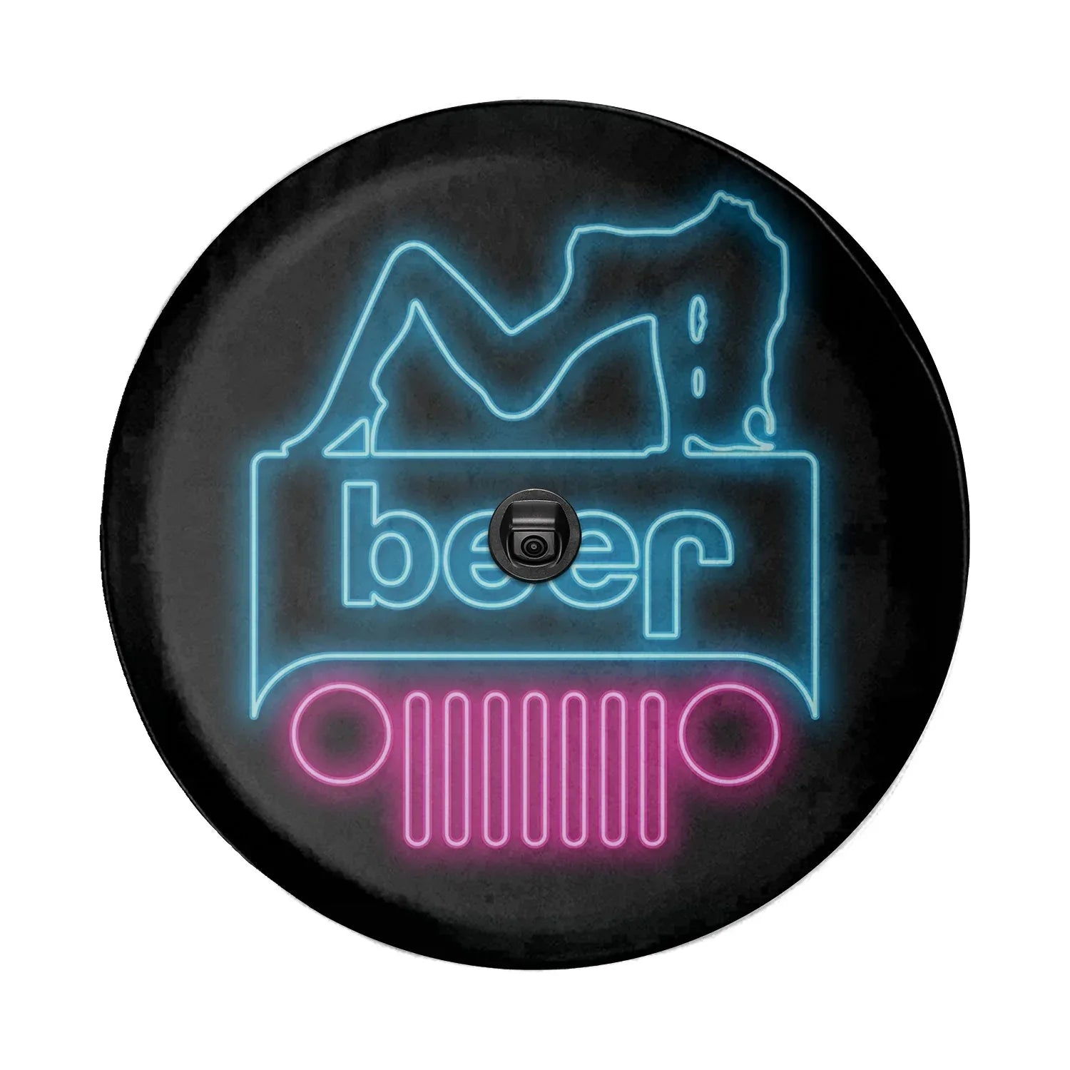 Jeep Beer Spare Tire Cover – Camping & Cold Beer Theme - PersonalizedFury
