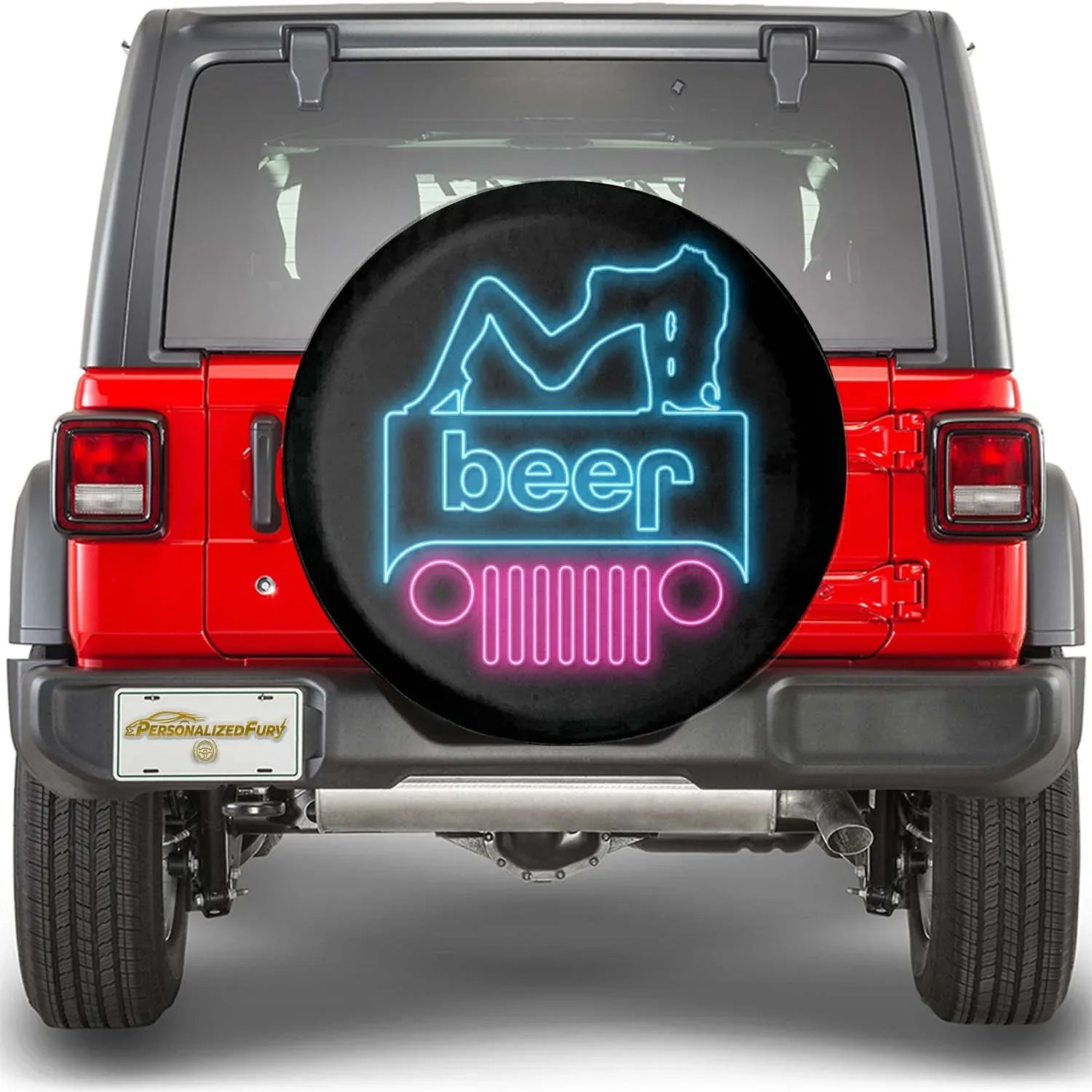 Jeep Beer Spare Tire Cover – Camping & Cold Beer Theme - PersonalizedFury