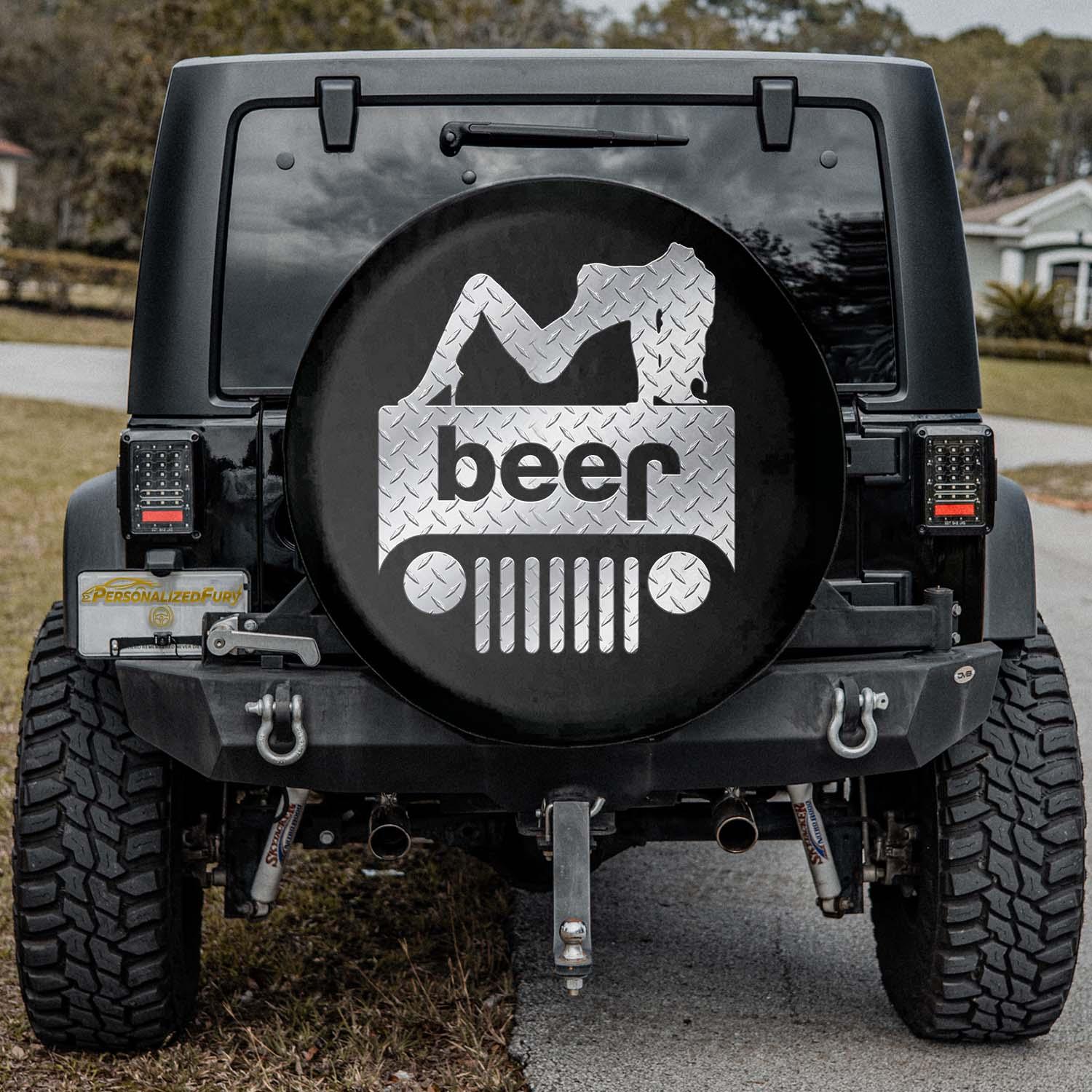 Beer Jeep Spare Tire Cover - Funny Sexy Girl Accessories - PersonalizedFury