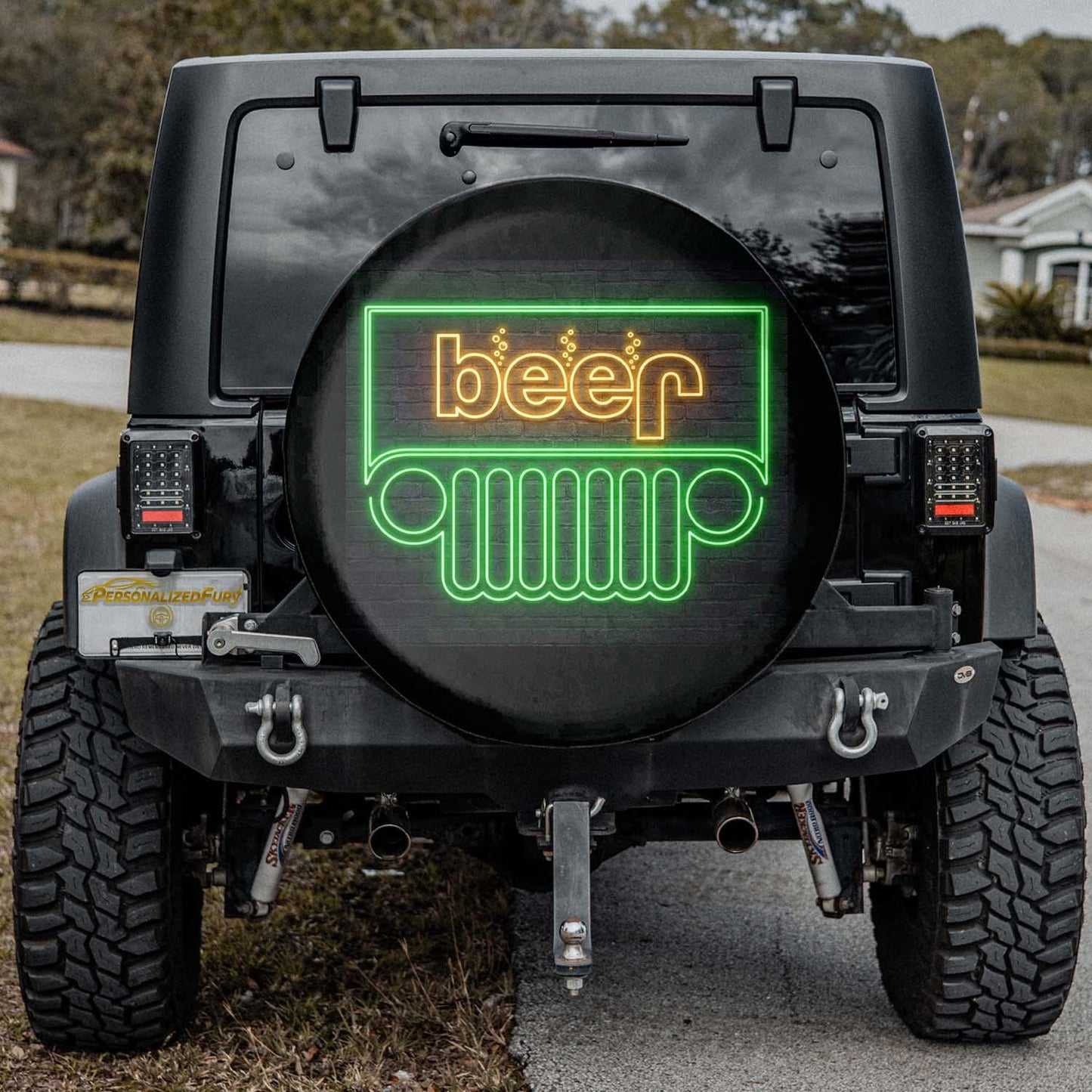 Beer Jeep Spare Tire Cover - Noen Light Style - PersonalizedFury