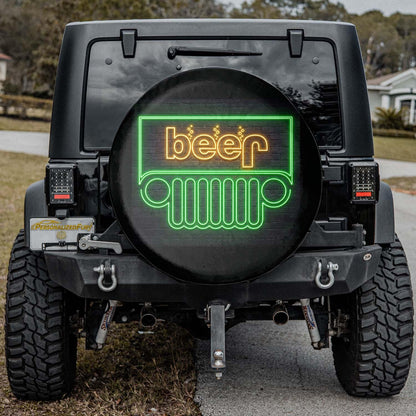 Beer Jeep Spare Tire Cover - Noen Light Style - PersonalizedFury