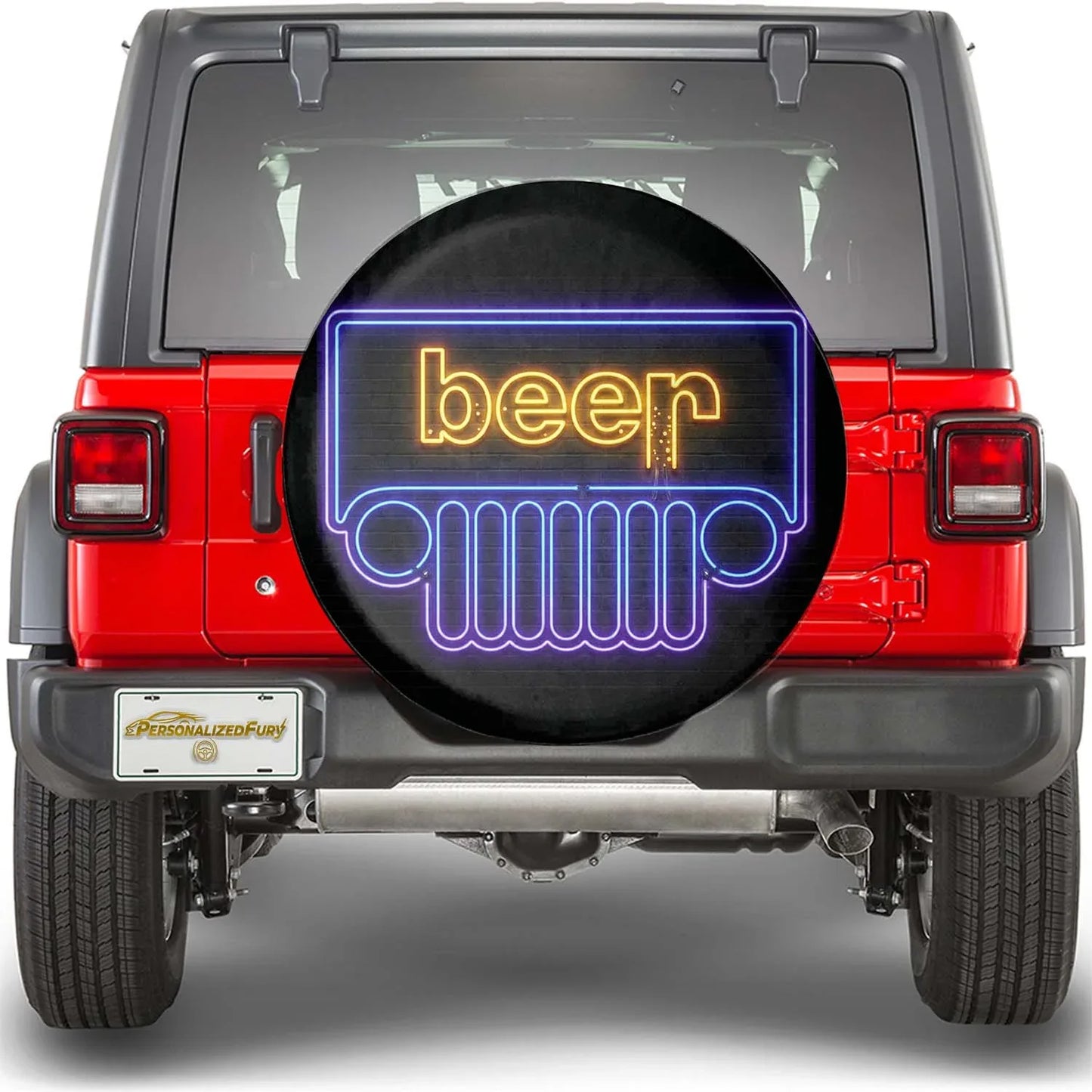 Beer Jeep Spare Tire Cover -Noen Light Style - PersonalizedFury