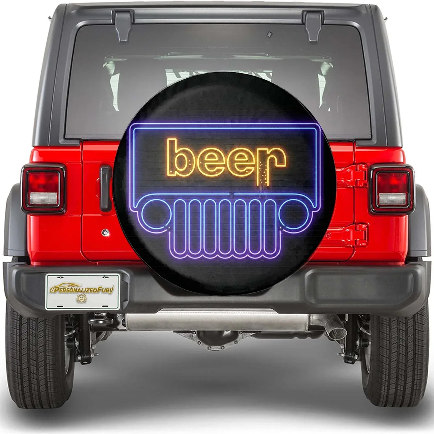 Beer Jeep Spare Tire Cover -Noen Light Style - PersonalizedFury
