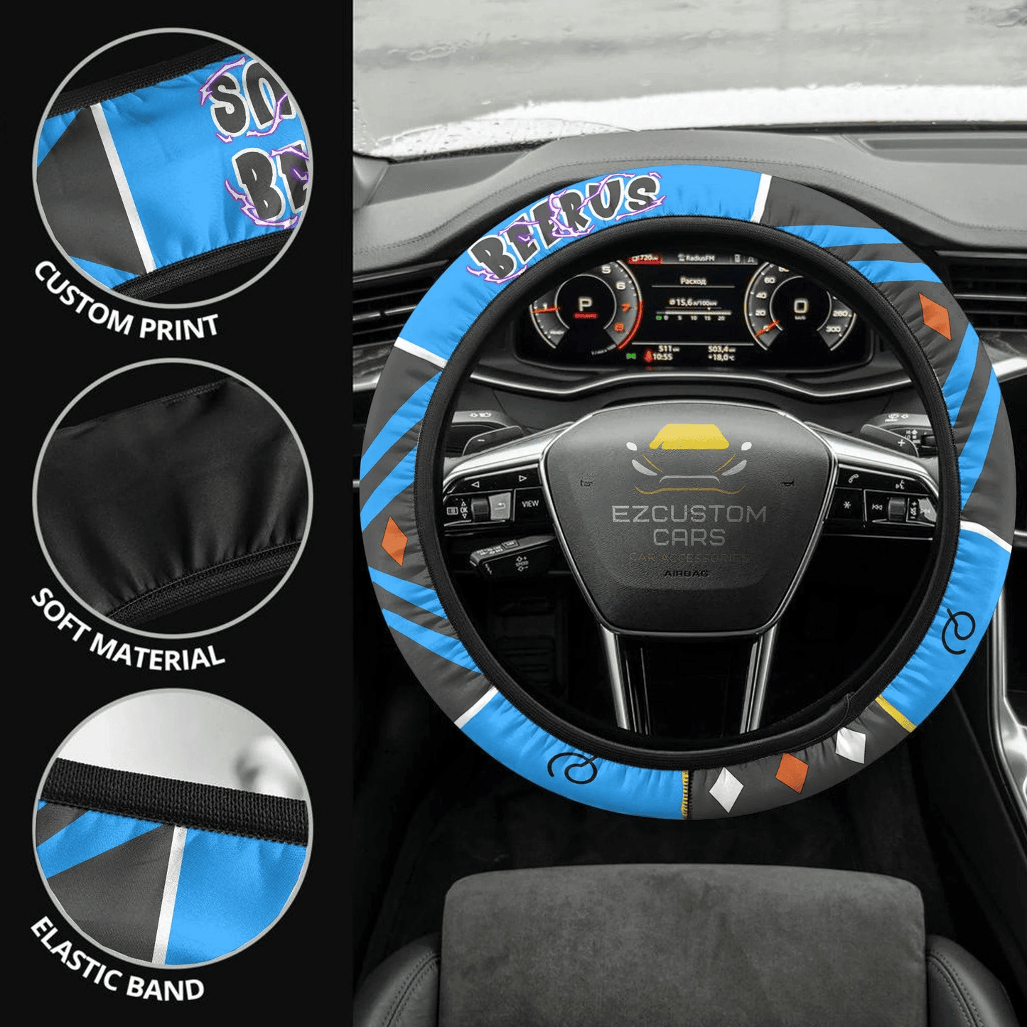 Beerus Anime Steering Wheel Cover Custom Dragon Ball Car Accessories
