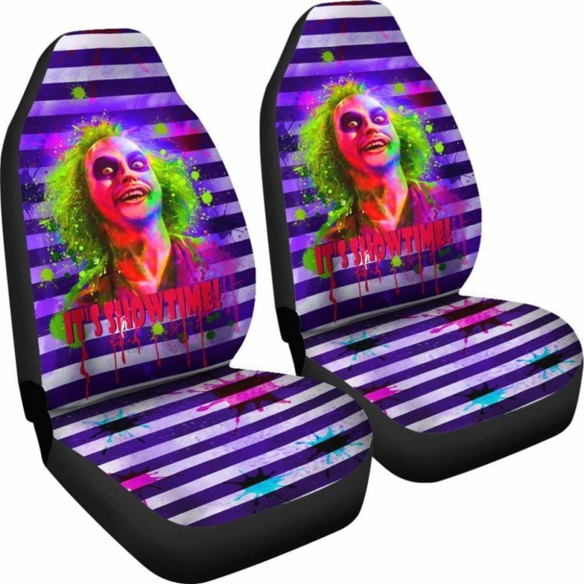 Beetlejuice Car Seat Covers Movie Fan Gift Universal Fit 051012
