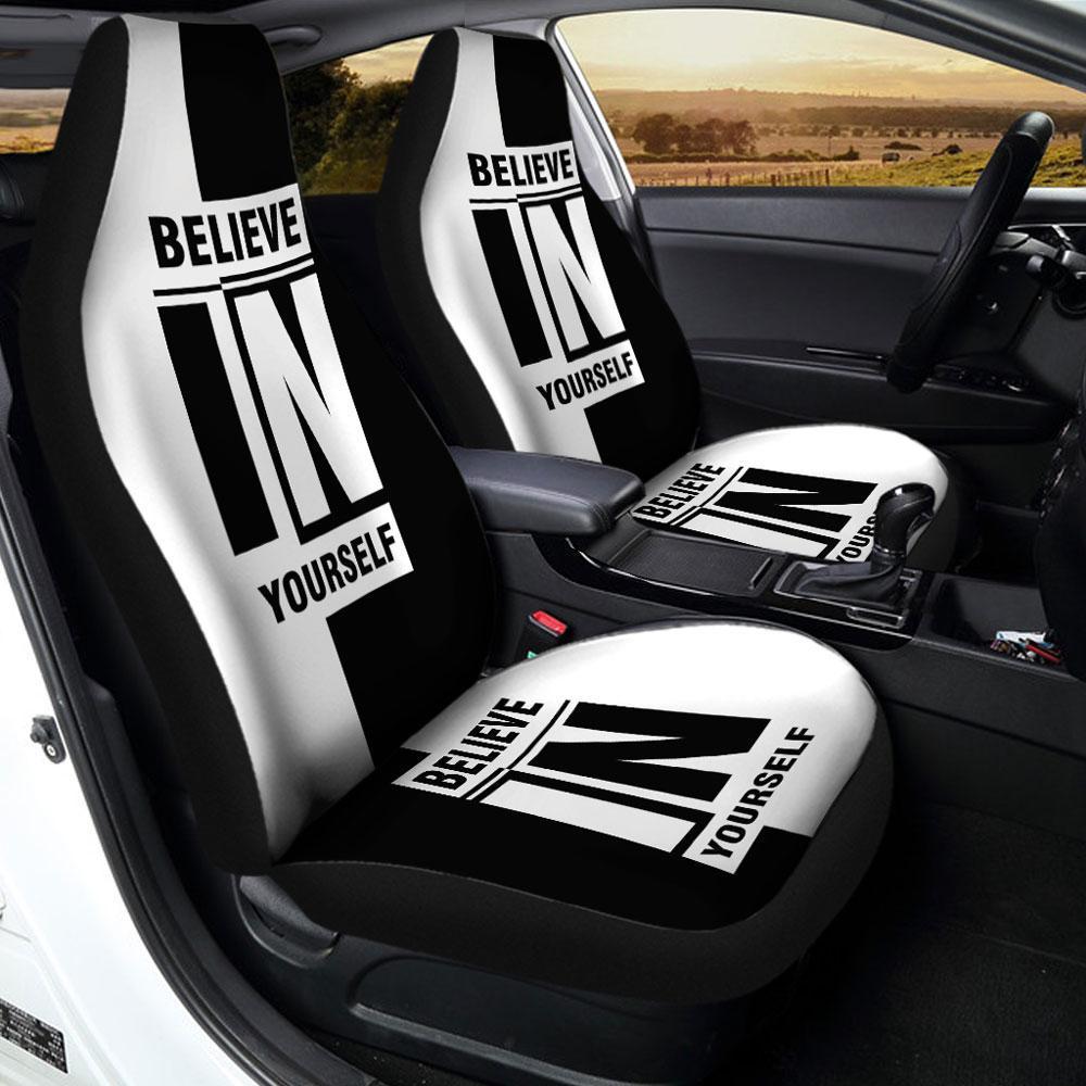 Believe In Your Self Car Seat Covers Custom Motivate Car Accessories