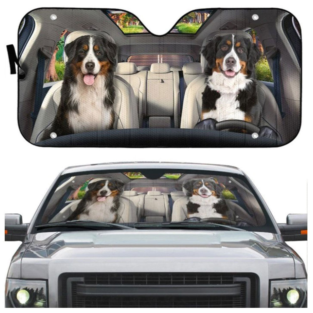 Bernese Mountain Dog Car Auto Sun Shades Windshield Accessories Decor Gift