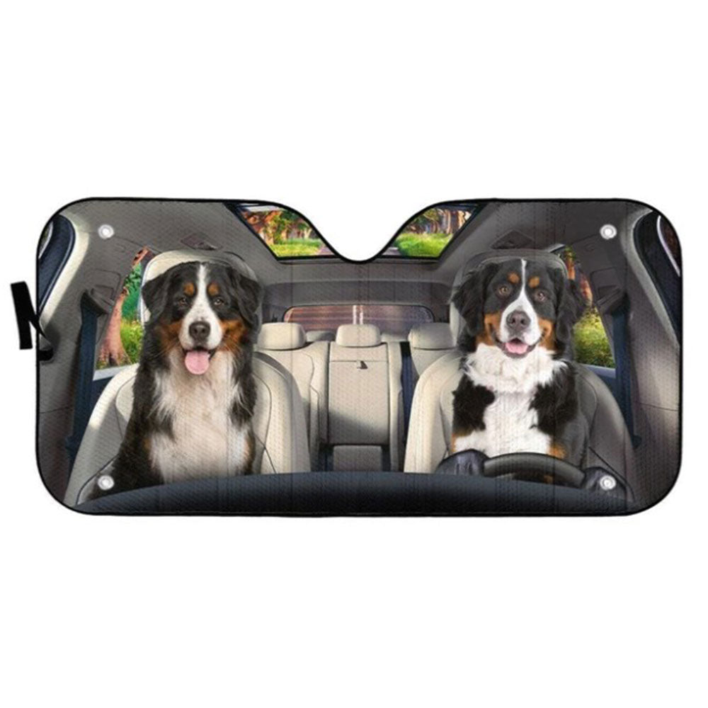 Bernese Mountain Dog Car Auto Sun Shades Windshield Accessories Decor Gift