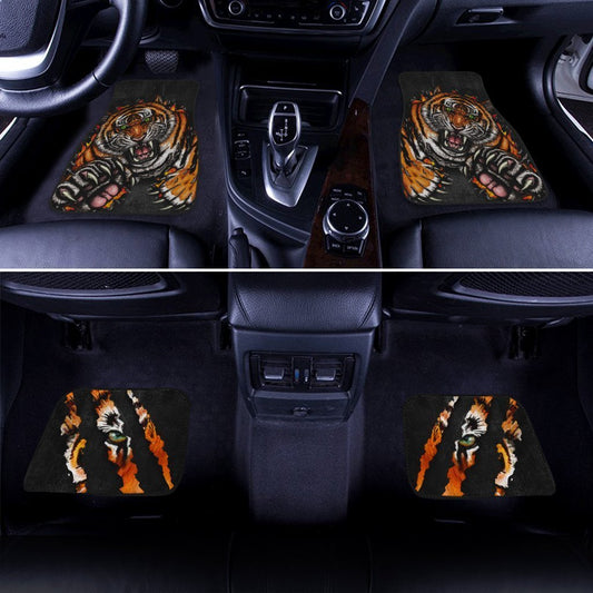 Best Big Cat Tiger Car Floor Mats Custom Gift Idea Car Accessories