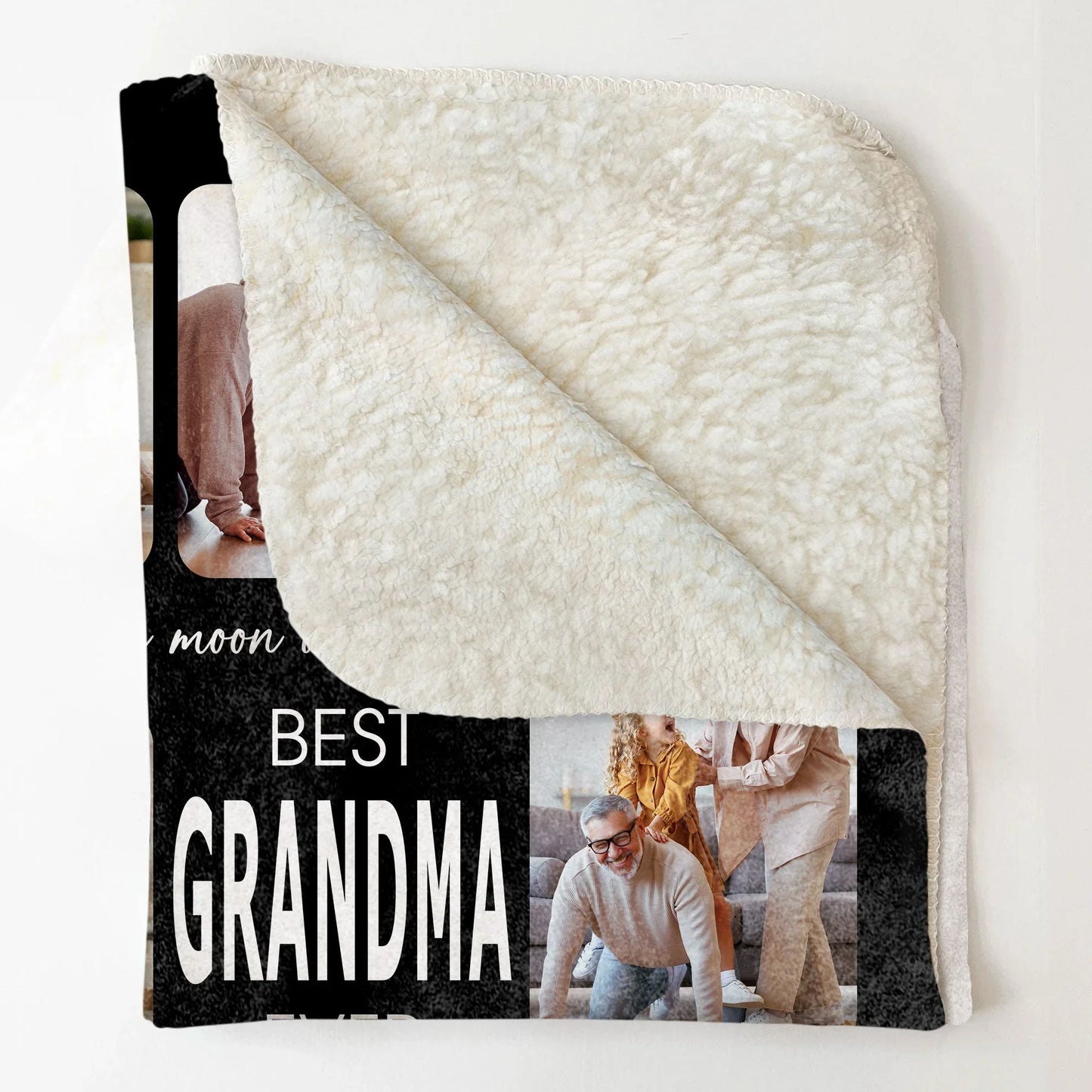 Best Grandma Ever Best Mom Ever - Personalized Photo Blanket