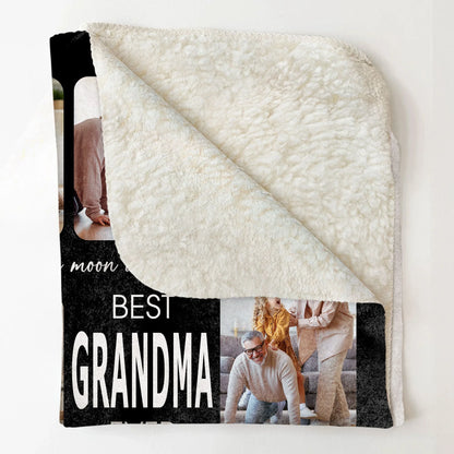 Best Grandma Ever Best Mom Ever - Personalized Photo Blanket