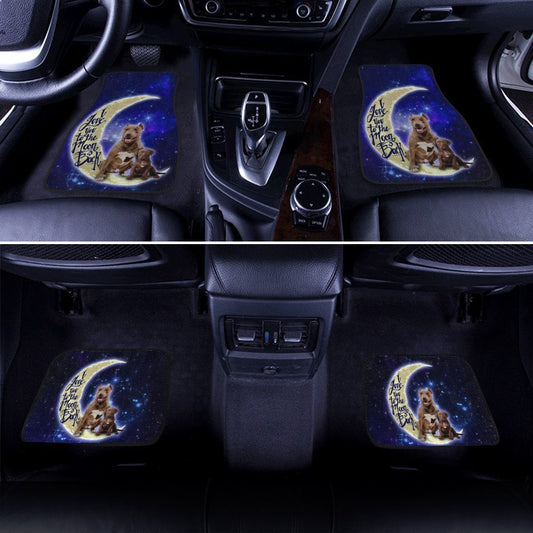 Best Pitbull Dad Car Floor Mats Custom I Love You To The Moon And Back Galaxy Car Accessories