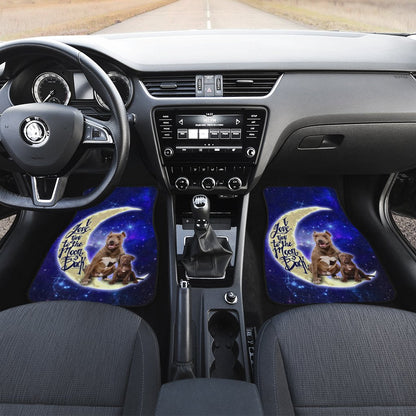 Best Pitbull Dad Car Floor Mats Custom I Love You To The Moon And Back Galaxy Car Accessories