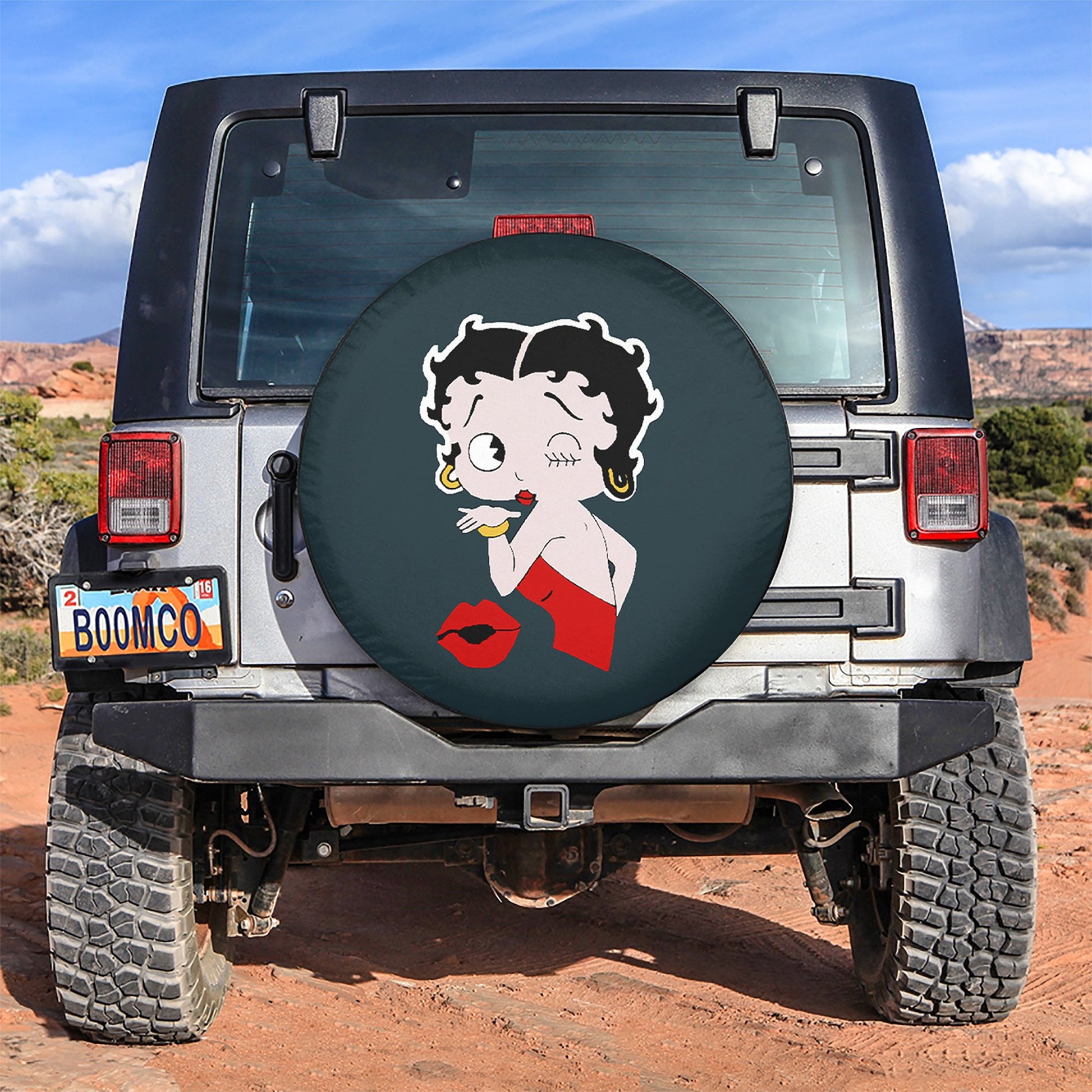 Betty Boop Red Kiss Spare Tire Cover