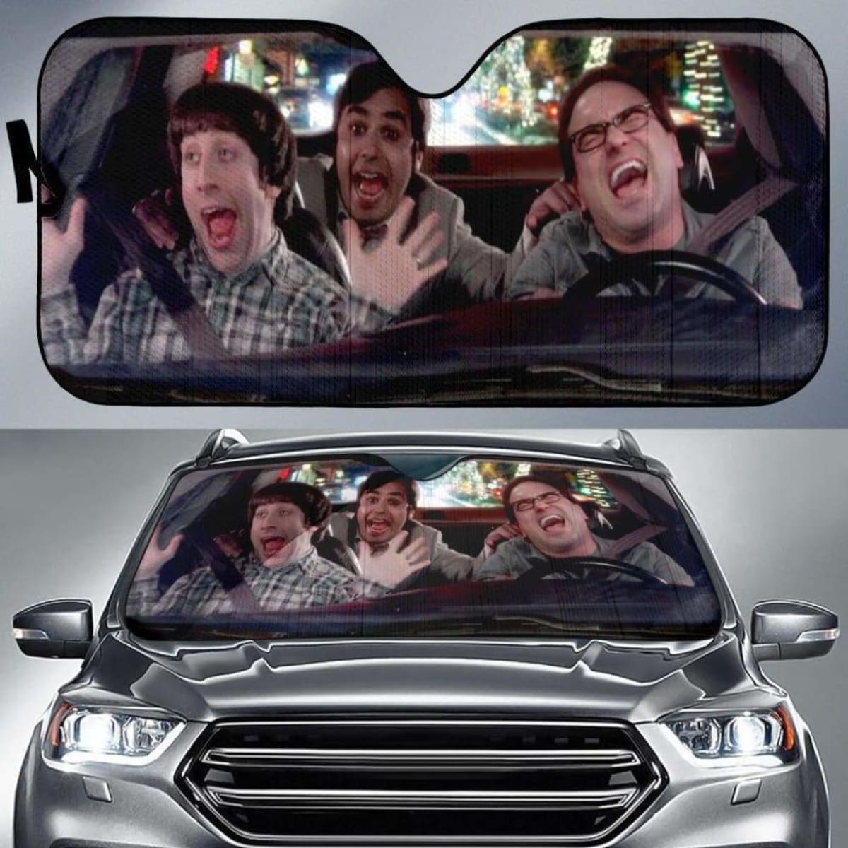 Big Bang Theory Jingle Bells Car Sun Shade 918b Universal Fit