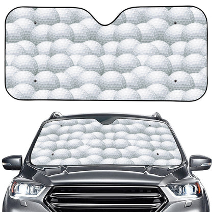 Big Golf Ball Pattern Print Car Windshield Sun Shade