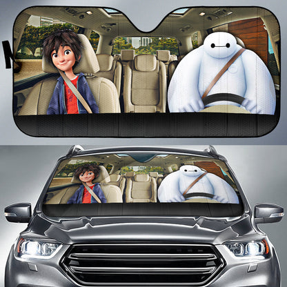 Big Hero 6 Hiro And Baymax Car Auto Sunshades