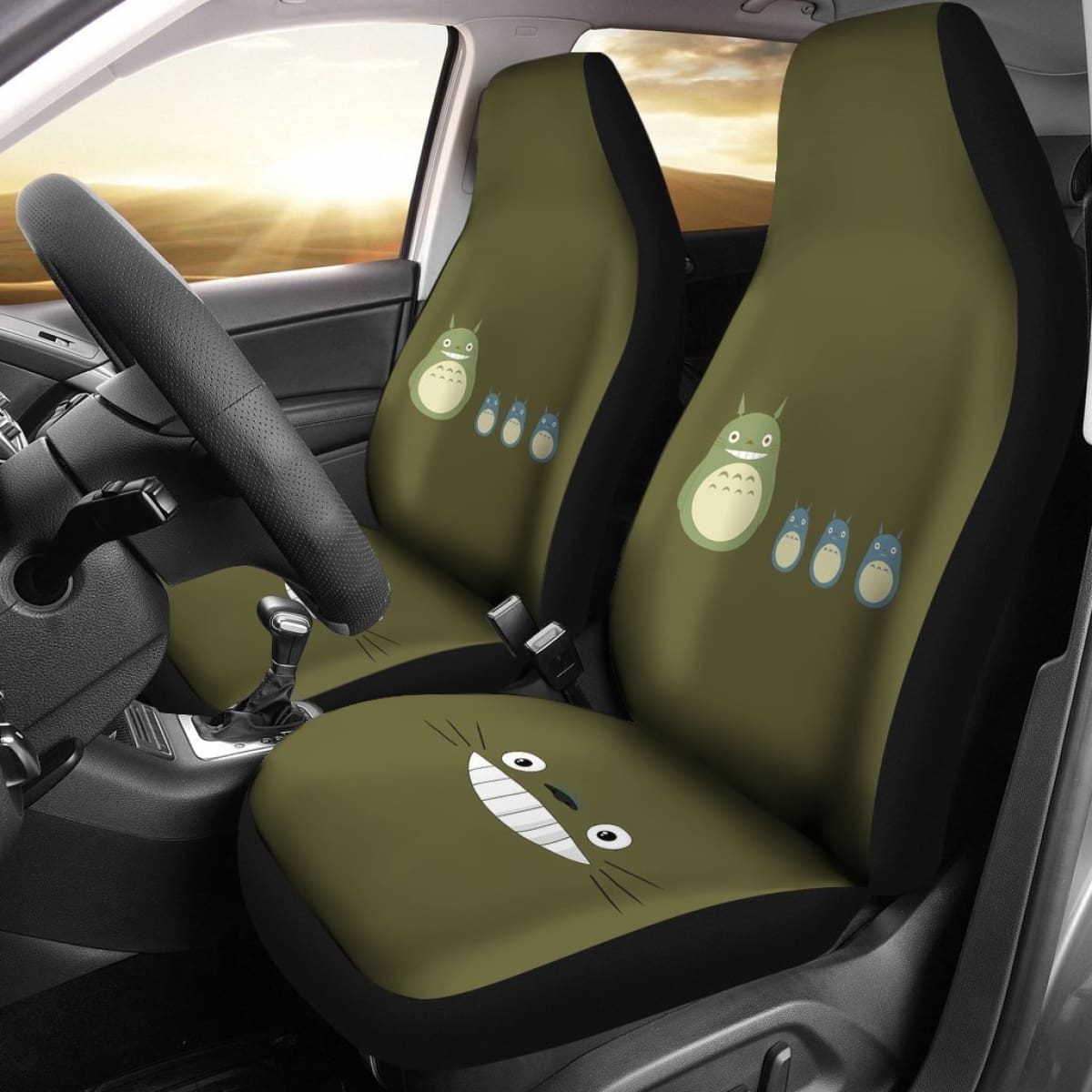 Big & Small Blue Totoro Car Seat Covers Lt03 Universal Fit 225721