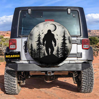 Bigfoot And The Moon Car Spare Tire Cover