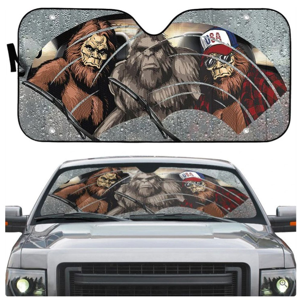 Bigfoot Custom Car Auto Sun Shades Windshield Accessories Decor Gift