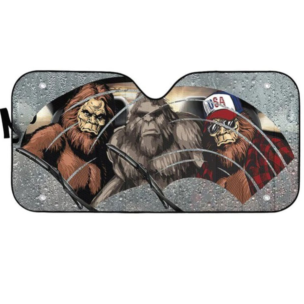 Bigfoot Custom Car Auto Sun Shades Windshield Accessories Decor Gift