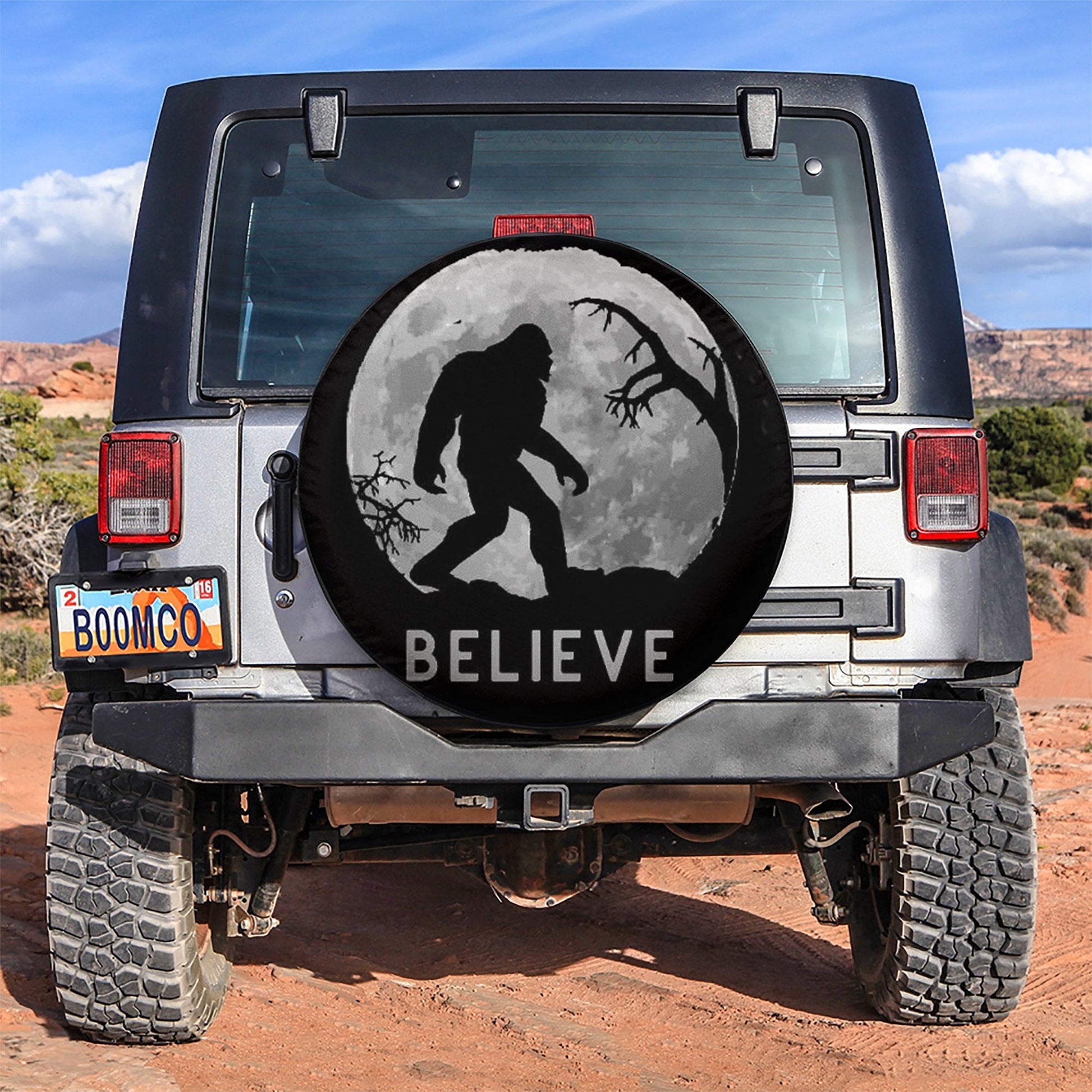 Bigfoot Moon Car Spare Tire Cover