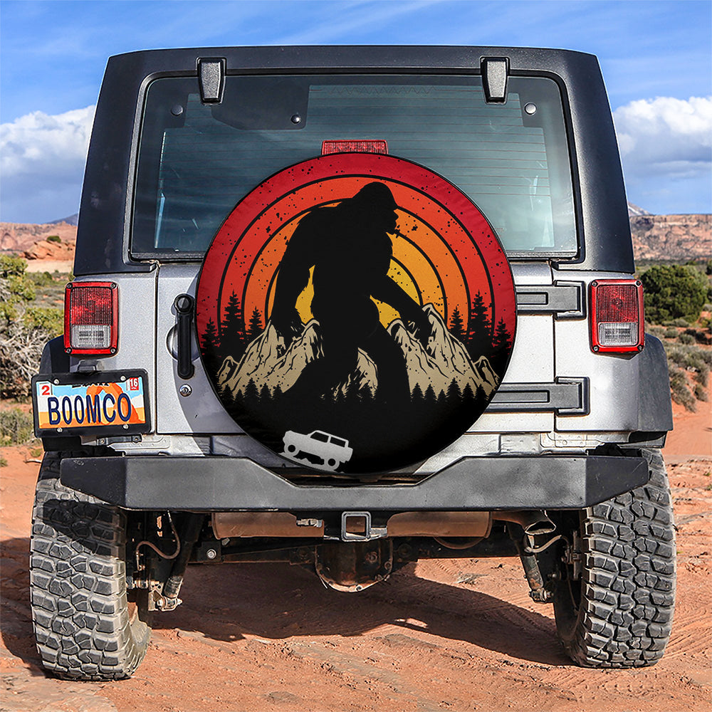 Bigfoot Sasquatch Bronco Vintage Retro Car Spare Tire Cover