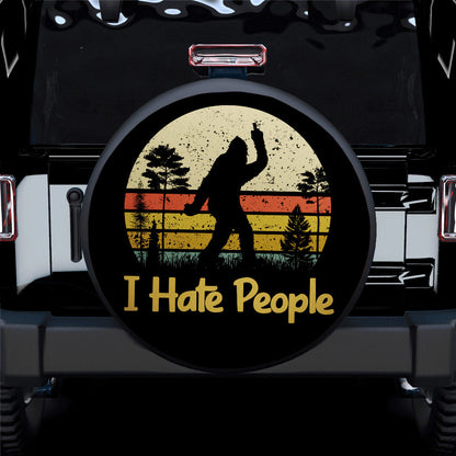 Bigfoot Sasquatch I Hate People Jeep Vintage Car Spare Tire Cover