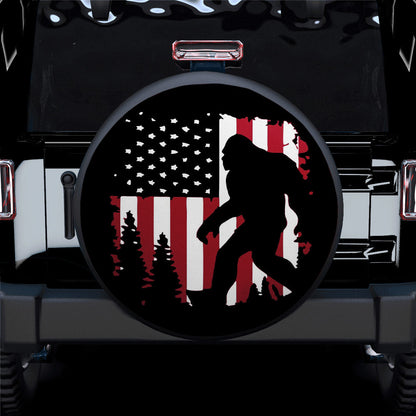 Bigfoot USA Flag Car Spare Tire Cover