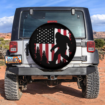 Bigfoot USA Flag Car Spare Tire Cover