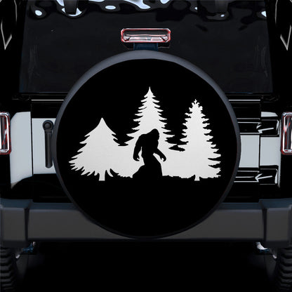 Bigfoot Walking Silhouette Jeep Car Spare Tire Cover