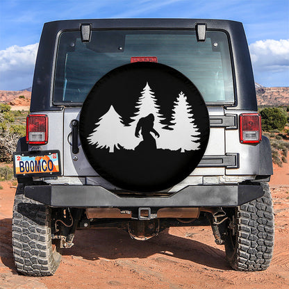 Bigfoot Walking Silhouette Jeep Car Spare Tire Cover