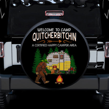 Bigfoot Welcome To Camp Quitcherbitchin Car Spare Tire Cover