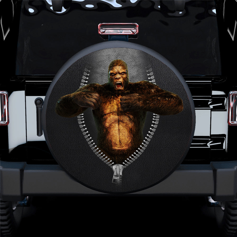 Bigfoot Zipper Car Spare Tire Cover